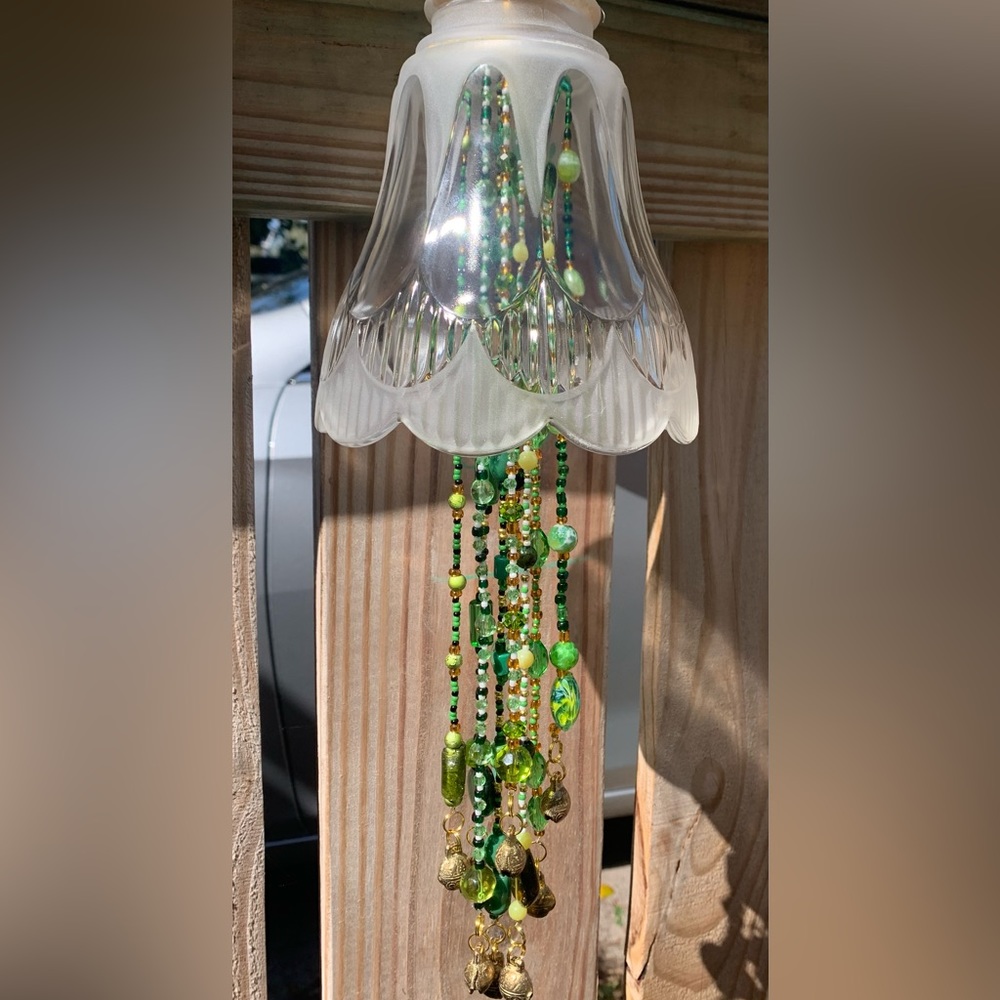 Glass Globe Green Chime